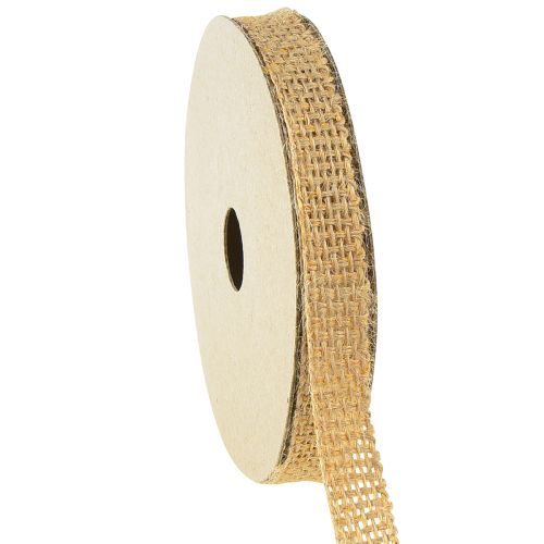 Jute ribbon decorative ribbon natural bronze gift ribbon W12mm L10m