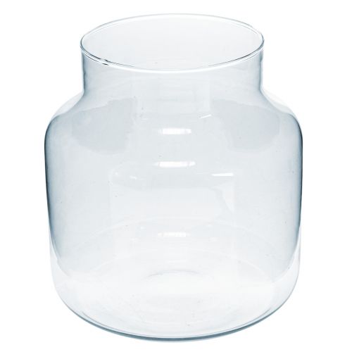 Glass Vase Round Flower Vase Large 100% Recycled Glass H20 Ø17cm