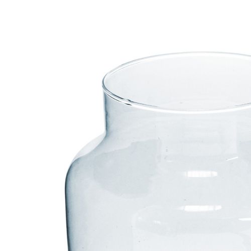 Floristik24 Glass Vase Round Flower Vase Large 100% Recycled Glass H20 Ø17cm