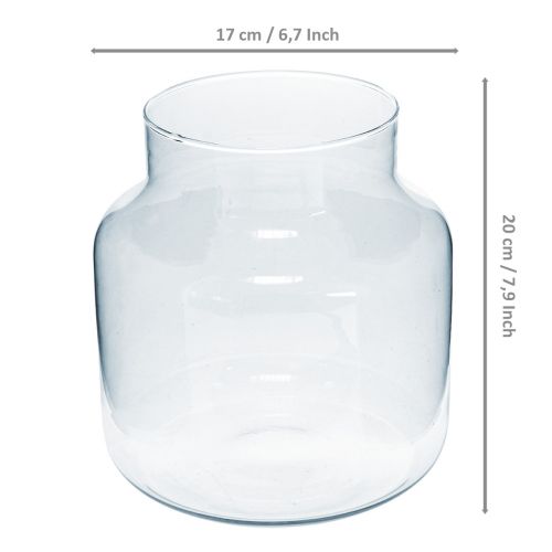 Product Glass Vase Round Flower Vase Large 100% Recycled Glass H20 Ø17cm