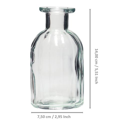 Floristik24 Bottle vase glass vase high Ø7.5cm H14cm