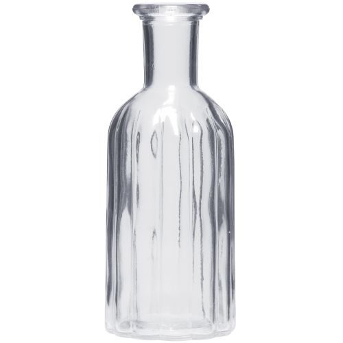 Floristik24 Bottle vase glass vase tall vase clear Ø7.5cm H19.5cm