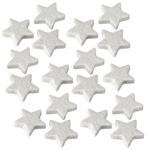 Scattered stars with glitter cream 2.5cm 96 pcs
