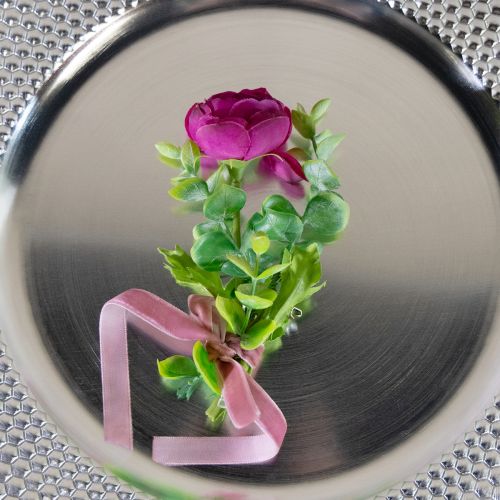 Product Wedding lapel pins transparent/silver 5 cm 50 pieces