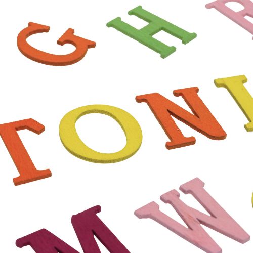 Product Table decoration school enrollment, scatter decoration school enrollment, wooden letters colored 2.5cm 26 pcs
