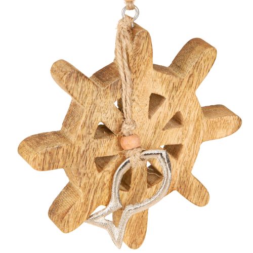 Product Wooden steering wheel decoration metal fish pendant Ø12cm 2pcs