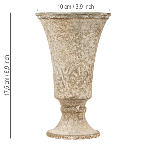 Product Chalice Metal Decoration Cup Antique Design Ø11cm H17.5cm