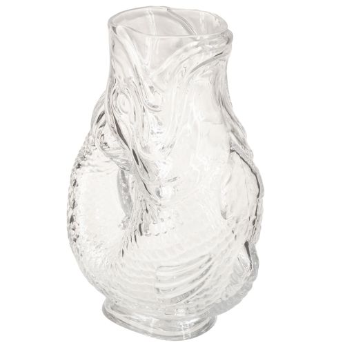 Product Glass vase in a decorative fish shape for harmonious room design, 24.5cm