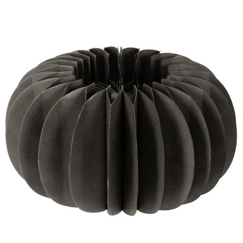 Paper Honeycomb Pumpkin Decoration Rings 24cm Dark Grey - Set of 4
