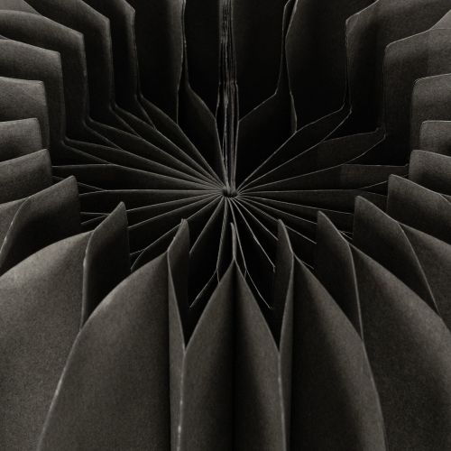 Paper Honeycomb Pumpkin Decoration Rings 24cm Dark Grey - Set of 4 | Floristik24.co.uk