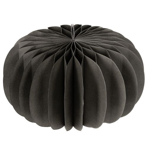Paper Honeycomb Pumpkin Decoration Rings 24cm Dark Grey - Set of 4 | Floristik24.co.uk