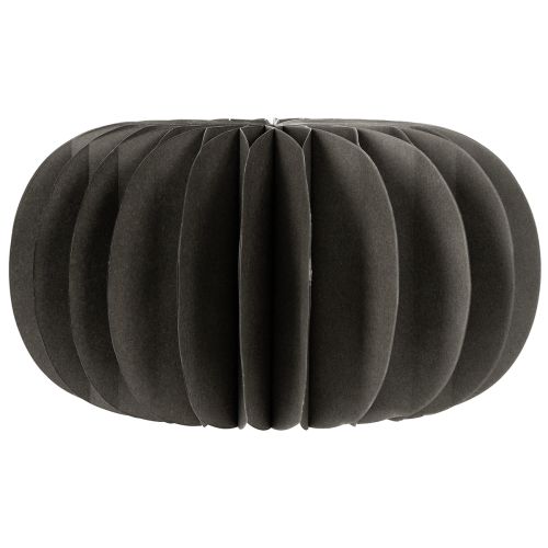 Paper Honeycomb Pumpkin Decoration Rings 24cm Dark Grey - Set of 4 | Floristik24.co.uk