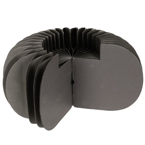 Paper Honeycomb Pumpkin Decoration Rings 24cm Dark Grey - Set of 4 | Floristik24.co.uk