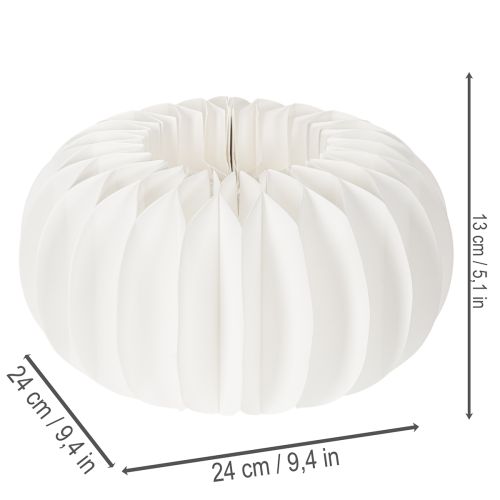 White Paper Honeycomb Pumpkin 24cm Set of 4 for Floral and Autumn Décor | Floristik24.co.uk