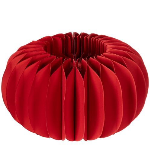 Red Honeycomb Paper Pumpkin Decoration, Set of 4, 24cm