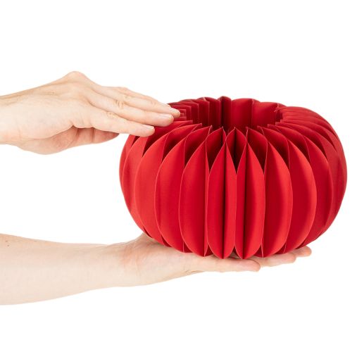 Red Honeycomb Paper Pumpkin Decoration, Set of 4, 24cm | Floristik24.co.uk