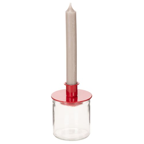 Round Glass Tealight Holders 8cm Clear Set of 3 | Floristik24.co.uk