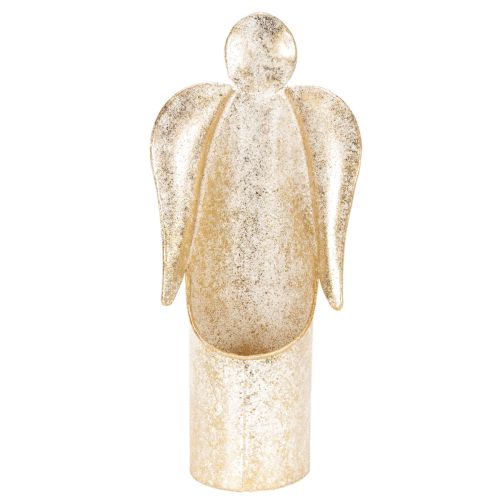 Gold Metal Angel Candle Holder