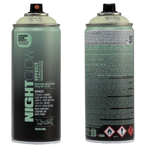 Floristik24 Fluorescent Paint Spray Can Nightglow Green 400ml