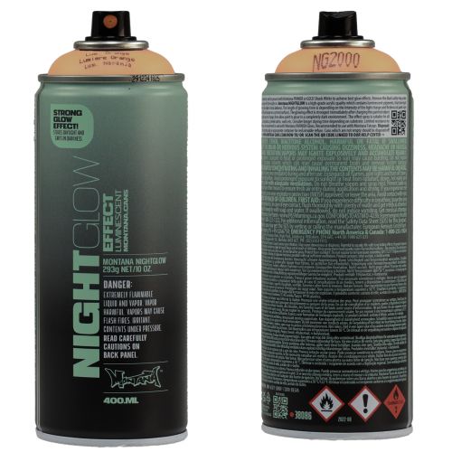 Product Fluorescent paint spray can Nightglow Orange Neon 400ml