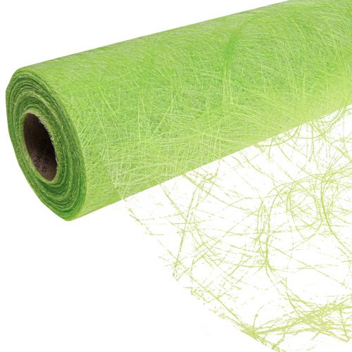 Deco fleece Sizoweb table runner light green 30cm 25m