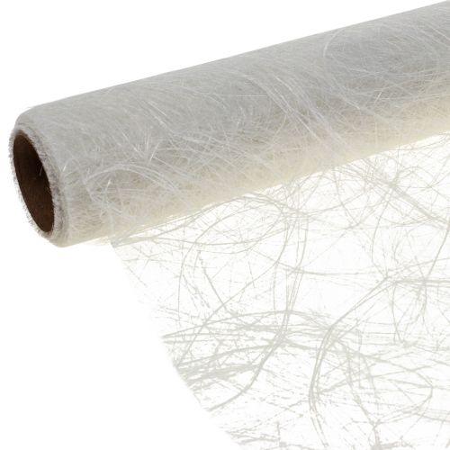 Product Deco fleece Sizoweb table runner white 30cm 5m