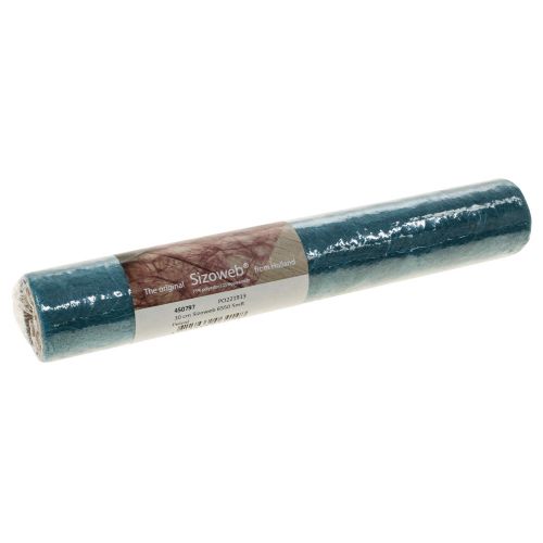 Product Deco fleece Sizoweb table runner petrol blue 30cm 5m