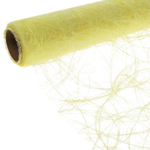 Floristik24 Deco fleece Sizoweb table runner yellow 30cm 5m