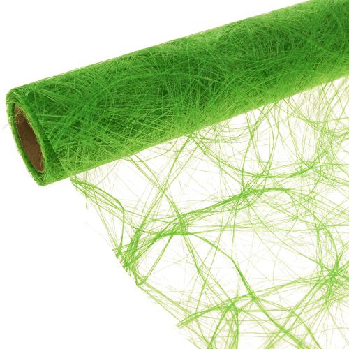 Deco fleece Sizoweb table runner apple green 30cm 5m