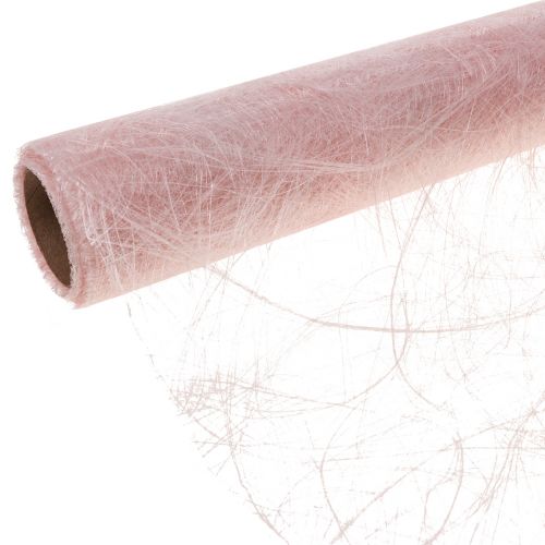 Deco fleece Sizoweb table runner pink 30cm 5m