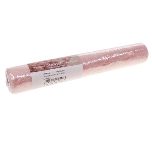 Product Deco fleece Sizoweb table runner pink 30cm 5m