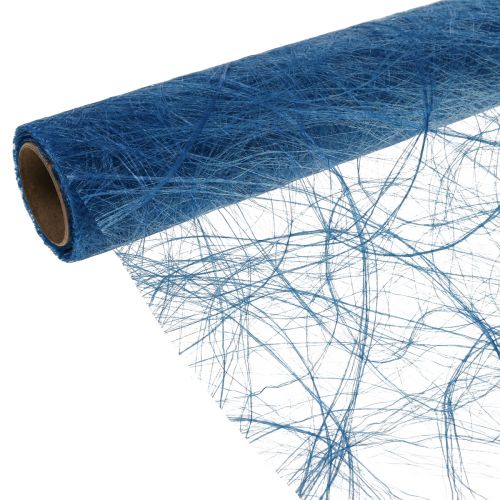 Floristik24 Deco fleece Sizoweb table runner blue 30cm 5m