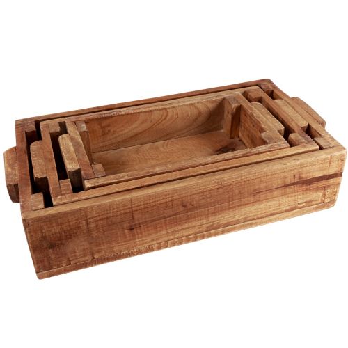 Product Box for planting wooden planter 48.5/40.5/32.5cm set of 3