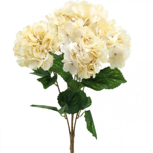 Product Hydrangea bouquet artificial flowers yellow 5 flowers 48cm