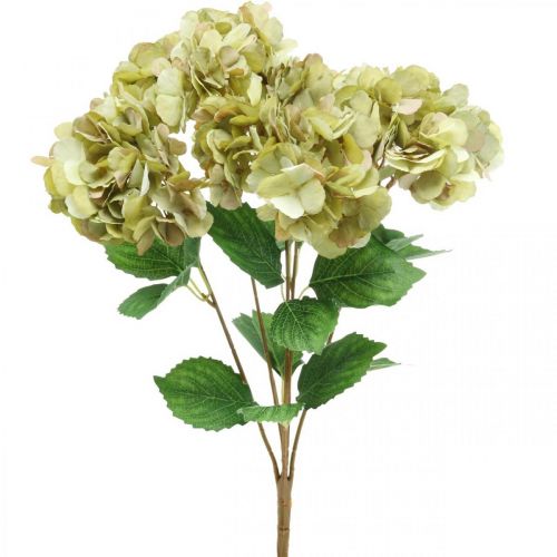 Floristik24 Hydrangea bouquet artificial green, brown 5 flowers 48cm