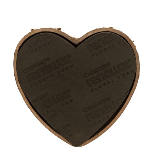 OASIS® Renewal® Biolit® Floral Foam Heart, 26 x 24 x 5 cm, Black When Wet, Pack of 2 buy online | Floristik24.co.uk