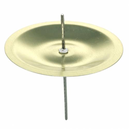 Floristik24 Candle holder with spike gold Ø5cm 36 pcs