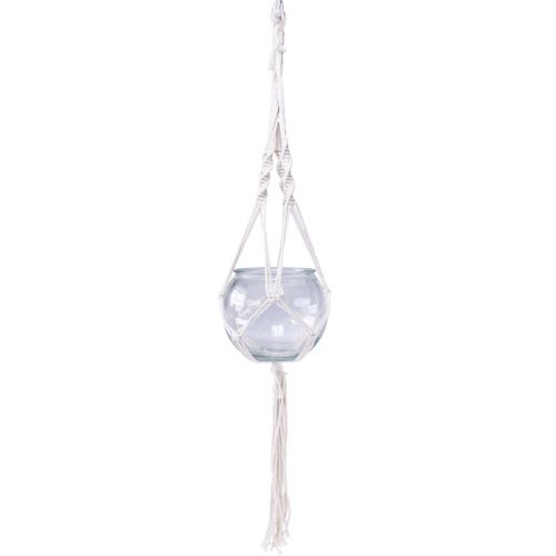 Product Macrame hanging basket glass decorative vase round Ø13.5cm