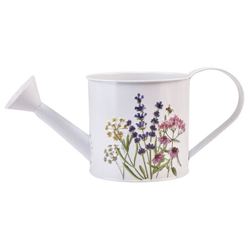 Product Watering can metal for planting plant pot white 13.5cm