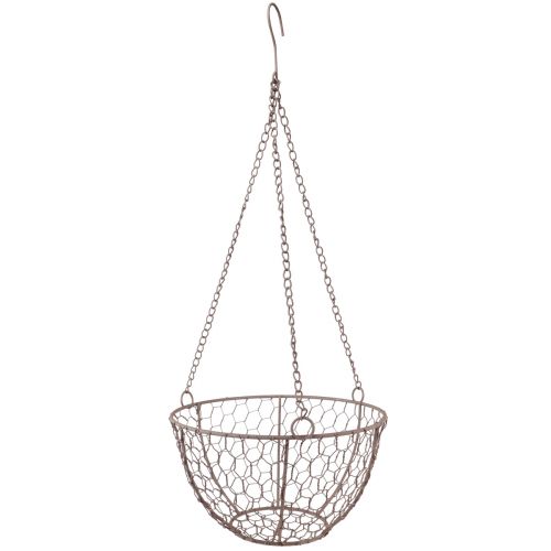 Product Wire basket for hanging hanging basket metal rust look Ø21cm