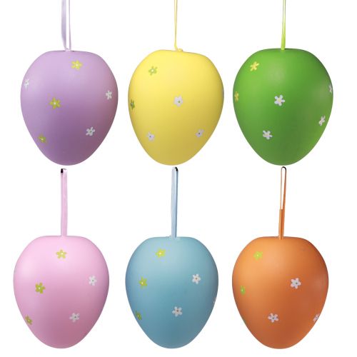 Floristik24 Large Easter eggs for hanging plastic eggs 11×14.5cm 6 pcs