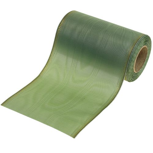 Floristik24 Wreath moiré wreath green 175mm 25m sage green