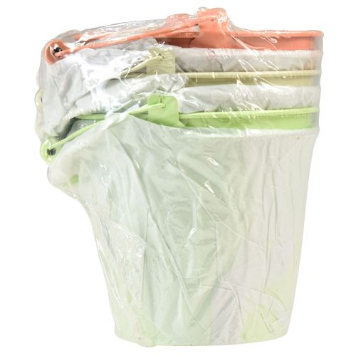 Product Bucket with Handle Planter Metal Pastel Ø14cm H12cm 6 pcs