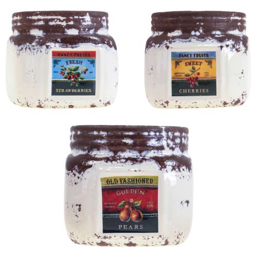 Floristik24 Cachepot ceramic kitchen decoration jam pot 7×7.5cm 3pcs