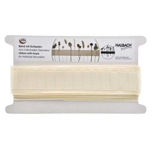 Product Decorative ribbon ribbon loops cream 40mm 6m