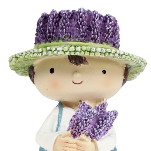 Floristik24 Decorative figures lavender decoration girl & boy H14,5cm 2pcs