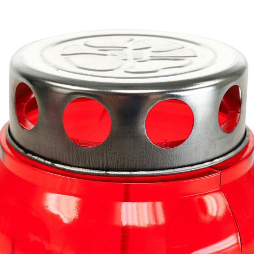 Product Grave candles red drops mourning lights Ø9cm H17cm 4 pcs