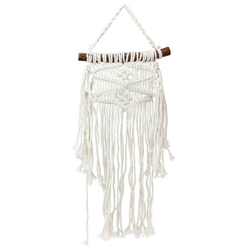 Floristik24 Wall hanging macrame boho wall decoration cream 18.5×48cm