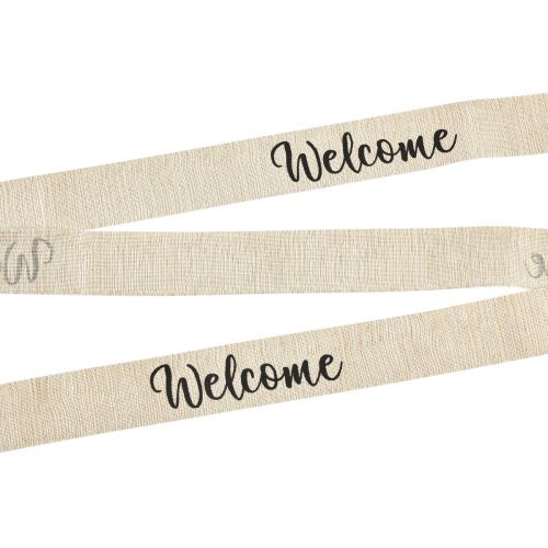 “Welcome” ribbon door decoration decorative ribbon for door wreath 30mm 7m