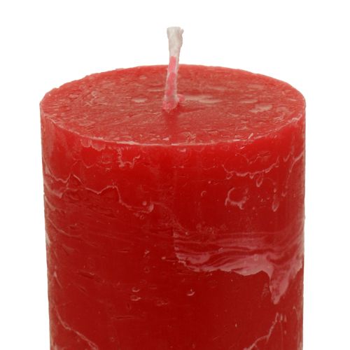 Product Red candles, large, solid-colored candles, 50x300mm, 4 pieces